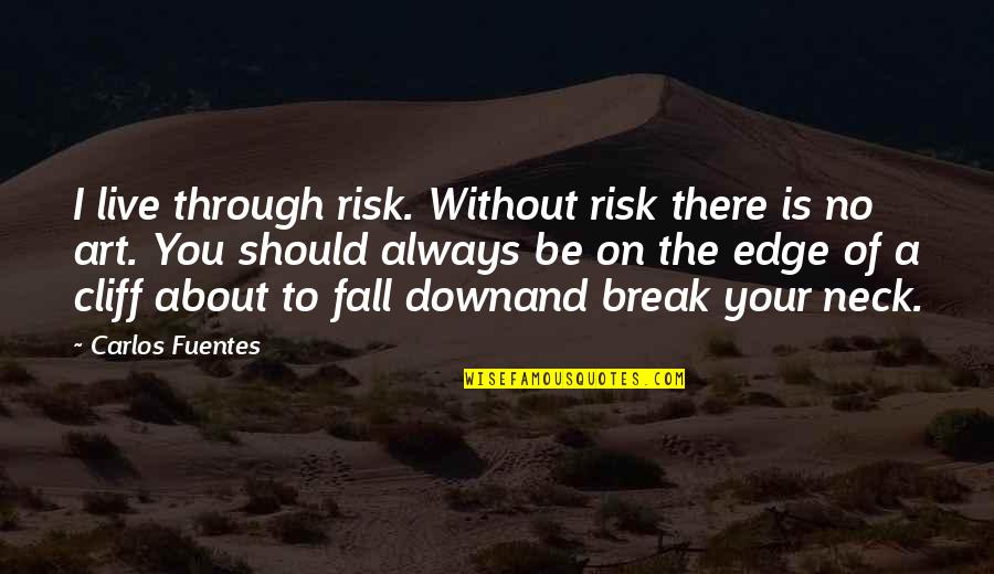 Fall Break Quotes By Carlos Fuentes: I live through risk. Without risk there is