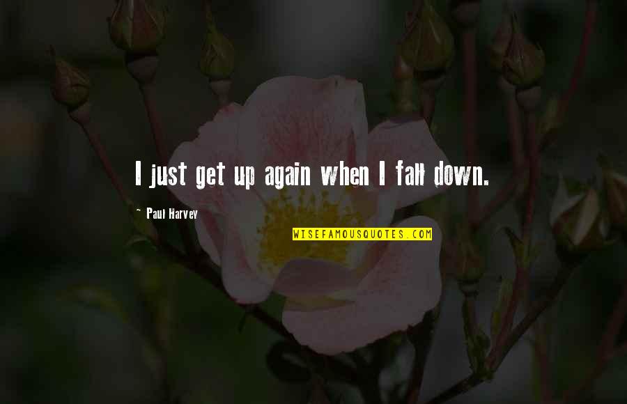 Fall Down 7 Get Up 8 Quotes By Paul Harvey: I just get up again when I fall