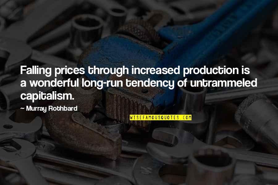 Fall Falling Quotes By Murray Rothbard: Falling prices through increased production is a wonderful