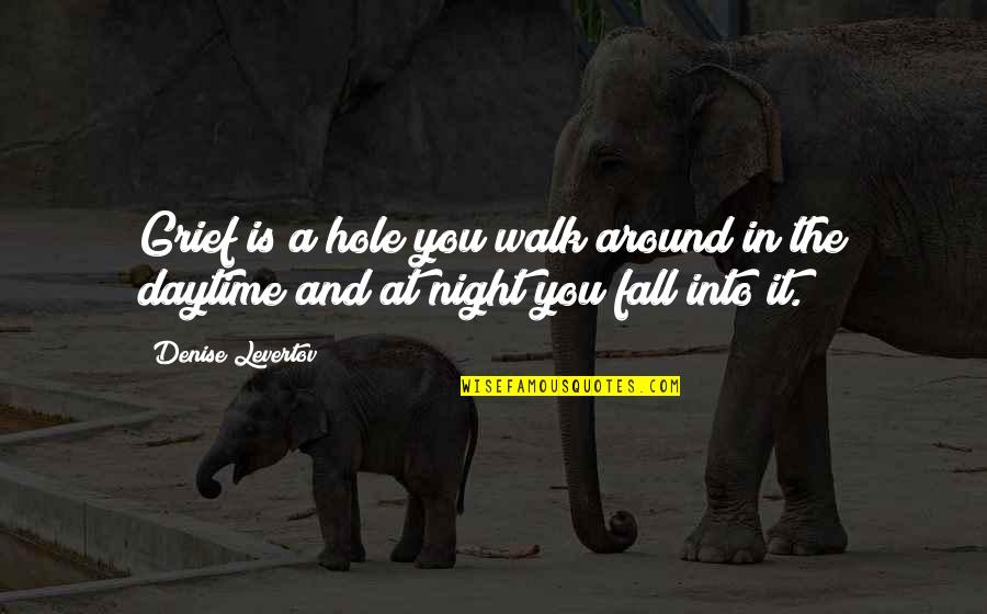 Fall Grief Quotes By Denise Levertov: Grief is a hole you walk around in