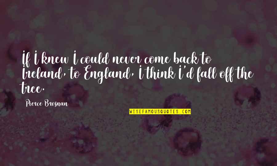 Fall Off Quotes By Pierce Brosnan: If I knew I could never come back Fall Off Quotes By Pierce Brosnan: If I knew I could never come back