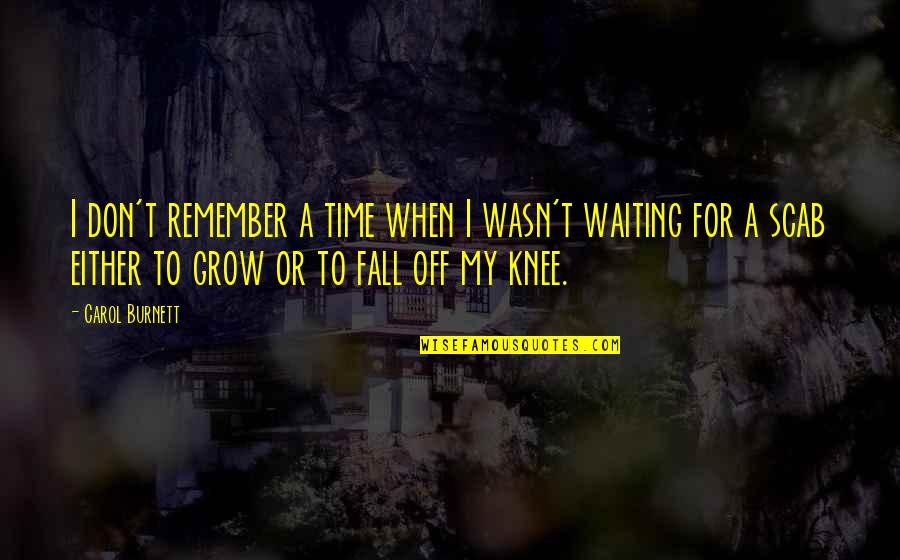 Fall On Your Knees Quotes By Carol Burnett: I don't remember a time when I wasn't