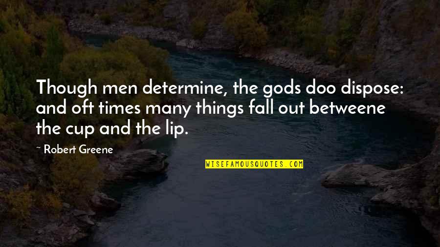 Fall Out Quotes By Robert Greene: Though men determine, the gods doo dispose: and