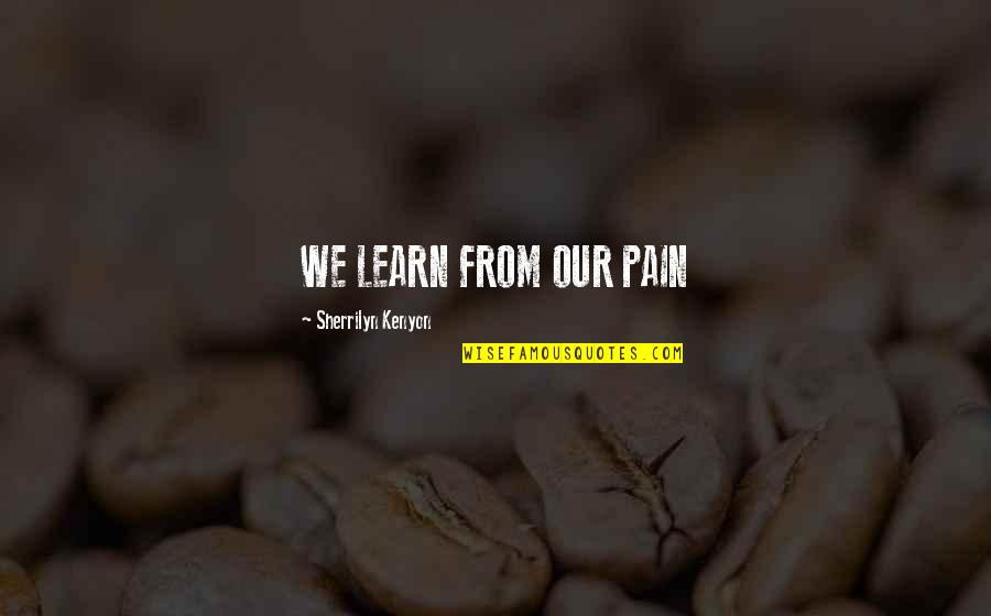 Fall Pick Yourself Up Quotes By Sherrilyn Kenyon: WE LEARN FROM OUR PAIN