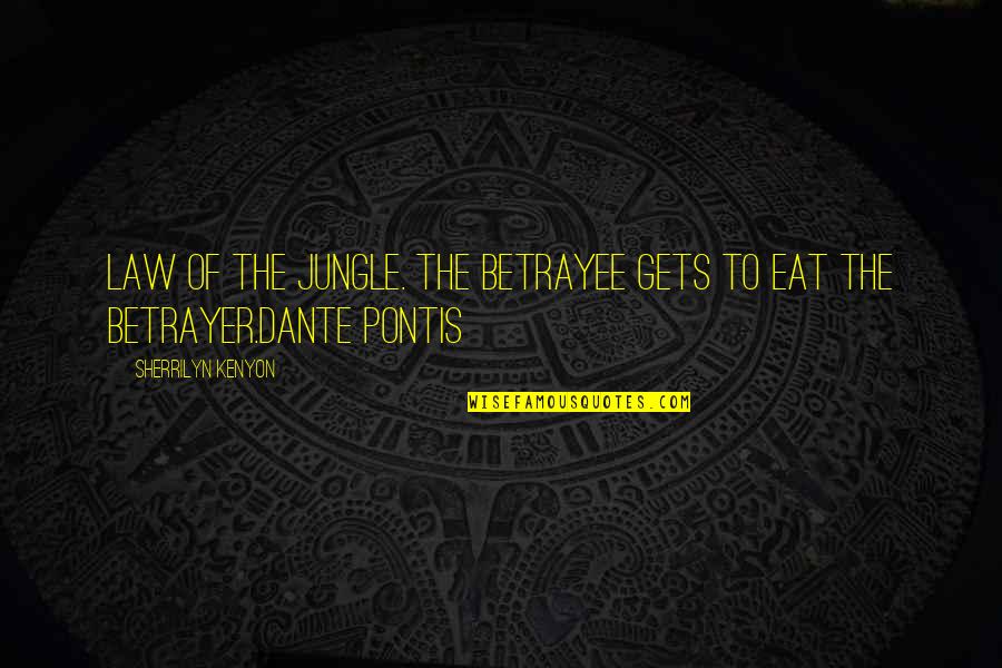 Fall Waterfall Quotes By Sherrilyn Kenyon: Law of the jungle. The betrayee gets to Fall Waterfall Quotes By Sherrilyn Kenyon: Law of the jungle. The betrayee gets to