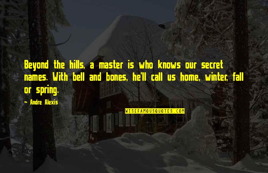 Fall Winter Quotes By Andre Alexis: Beyond the hills, a master is who knows