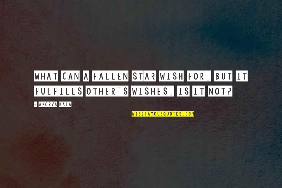 Fallen Star Quotes By Aporva Kala: What can a fallen star wish for, but