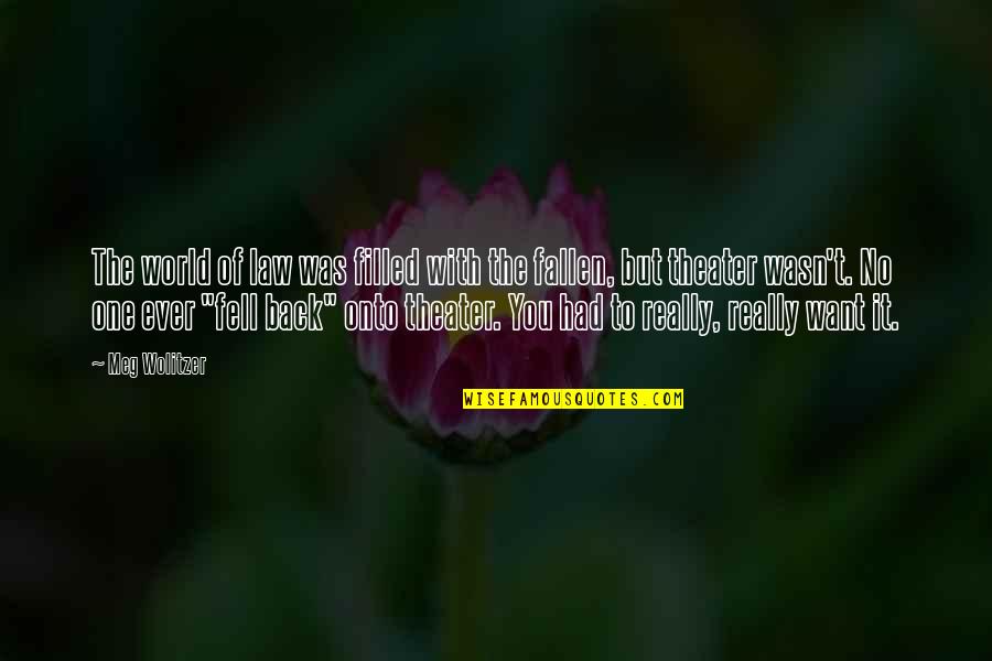 Fallen World Quotes By Meg Wolitzer: The world of law was filled with the Fallen World Quotes By Meg Wolitzer: The world of law was filled with the