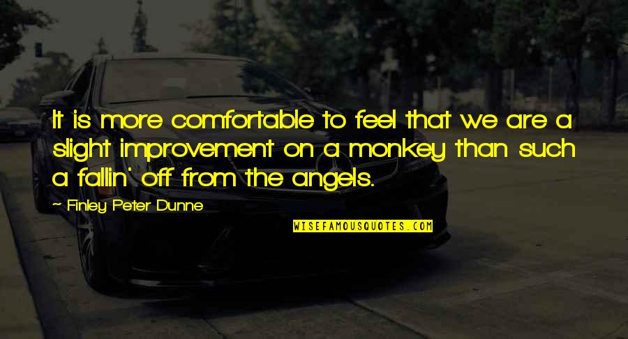 Fallin Quotes By Finley Peter Dunne: It is more comfortable to feel that we