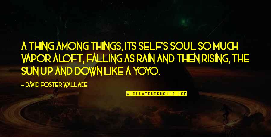 Falling Down Quotes By David Foster Wallace: A thing among things, its self's soul so