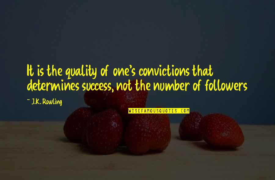 Falling For Innocence Quotes By J.K. Rowling: It is the quality of one's convictions that