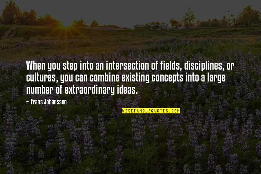 Falling In Love With A Stranger Quotes By Frans Johansson: When you step into an intersection of fields,