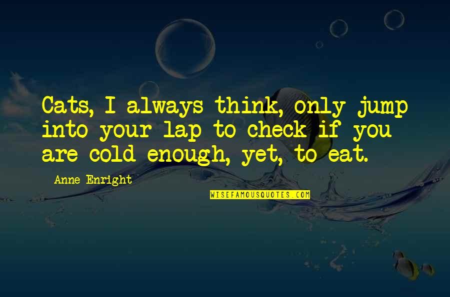 Falling In Love With Someone Who Doesnt Love You Back Quotes By Anne Enright: Cats, I always think, only jump into your