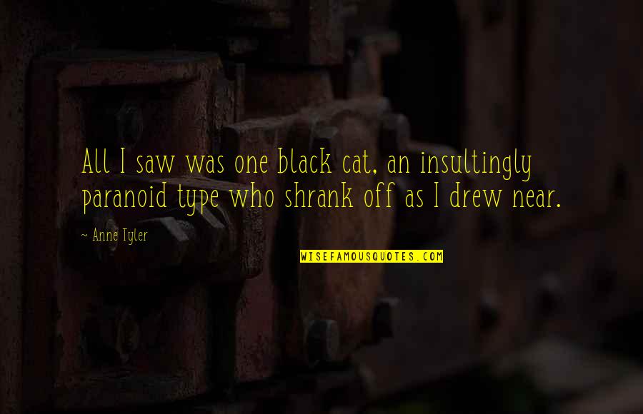 Fallout Caesar Quotes By Anne Tyler: All I saw was one black cat, an