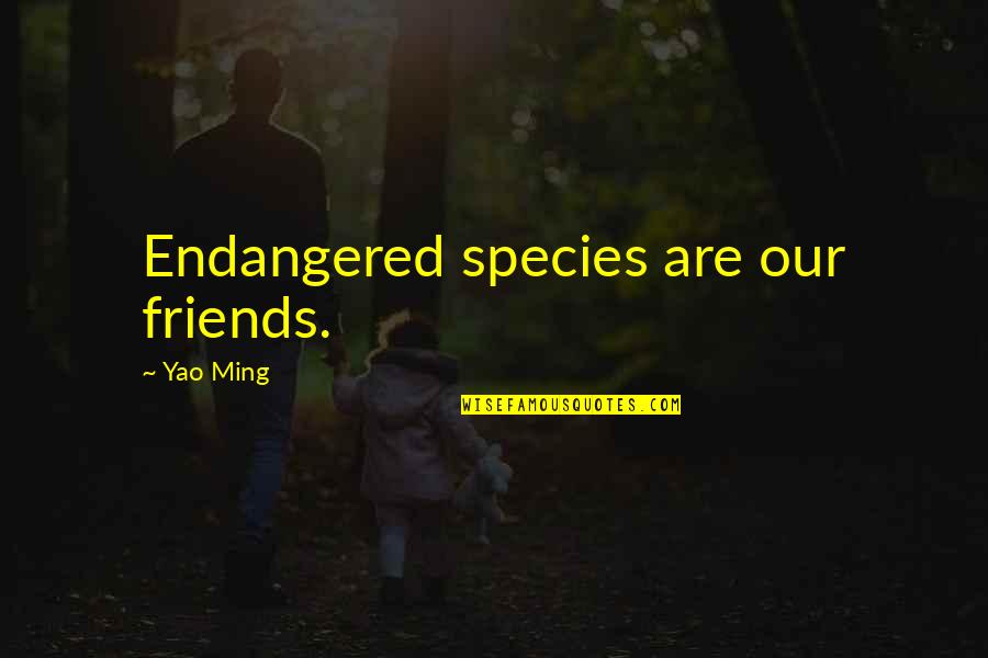 Fallout Equestria Blackjack Quotes By Yao Ming: Endangered species are our friends. Fallout Equestria Blackjack Quotes By Yao Ming: Endangered species are our friends.