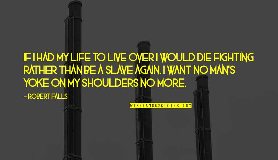 Falls Of Life Quotes By Robert Falls: If I had my life to live over