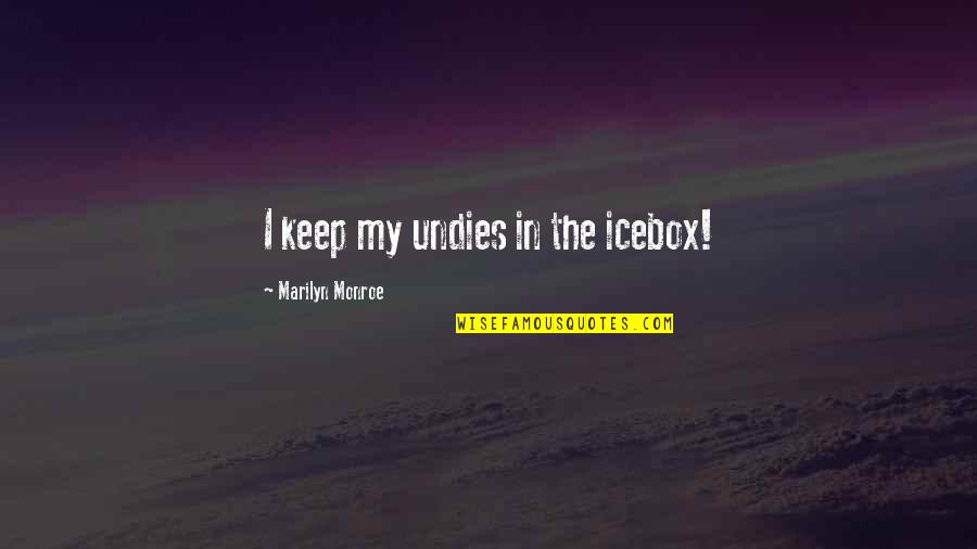 False And Deceptive Advertising Quotes By Marilyn Monroe: I keep my undies in the icebox!