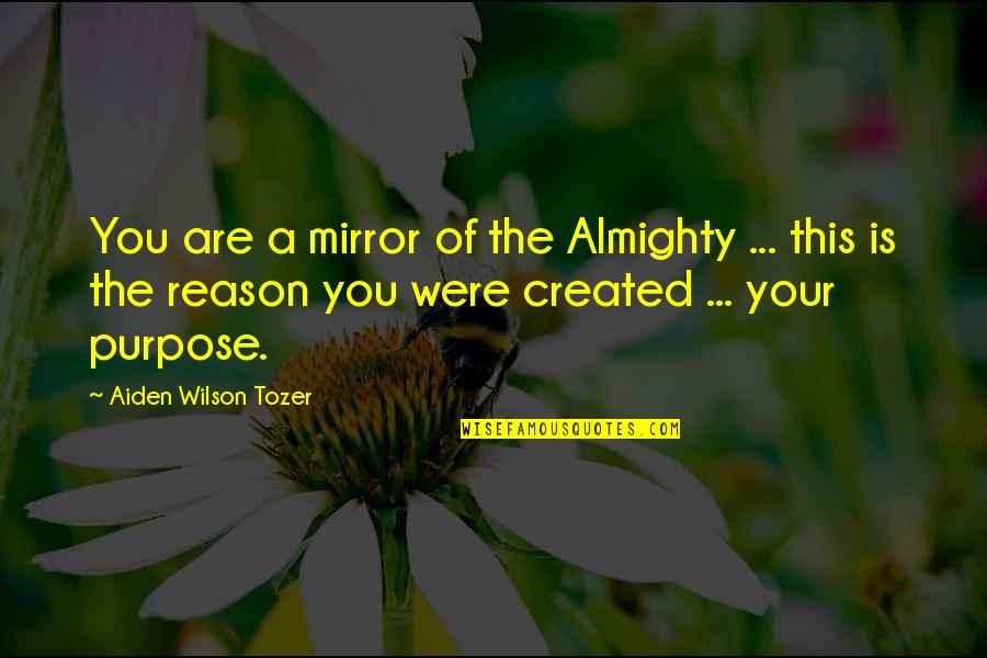 False Commitments Quotes By Aiden Wilson Tozer: You are a mirror of the Almighty ...