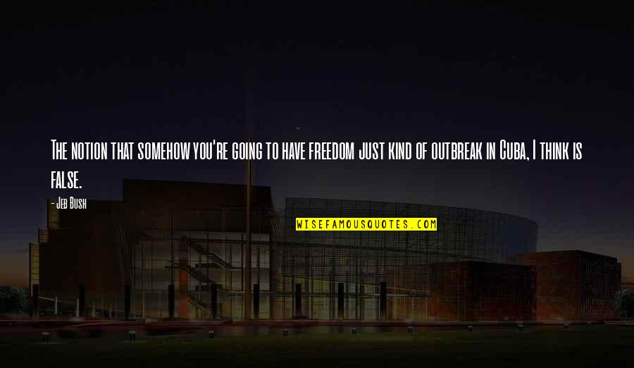 False Freedom Quotes By Jeb Bush: The notion that somehow you're going to have