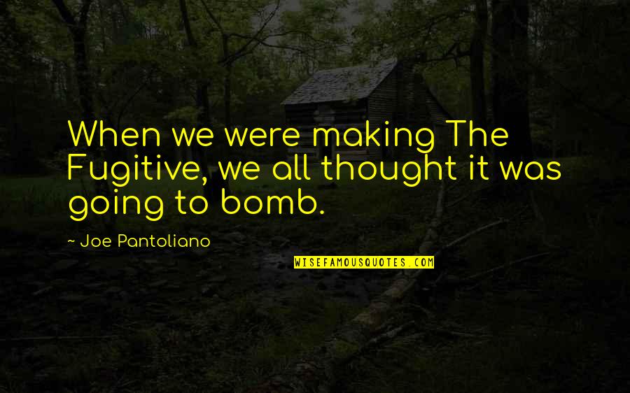 Falsely Attributed Quotes By Joe Pantoliano: When we were making The Fugitive, we all