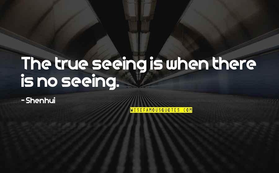 Falsist Quotes By Shenhui: The true seeing is when there is no
