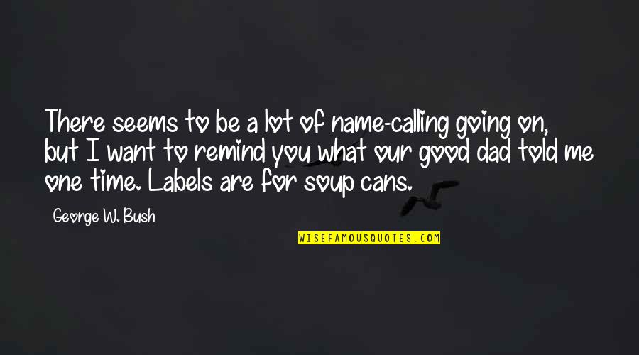 Faltara Spanish Quotes By George W. Bush: There seems to be a lot of name-calling