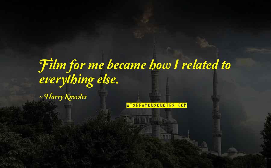 Faltered Quotes By Harry Knowles: Film for me became how I related to Faltered Quotes By Harry Knowles: Film for me became how I related to