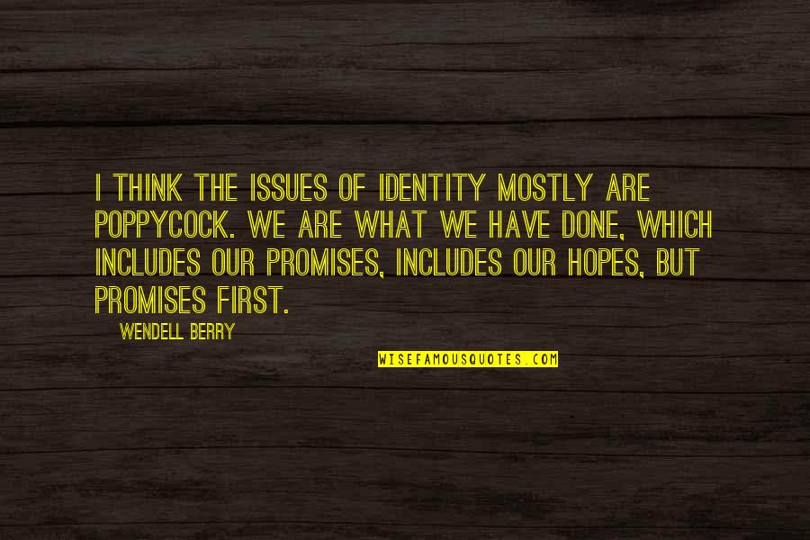 Faltos De Piedad Quotes By Wendell Berry: I think the issues of identity mostly are