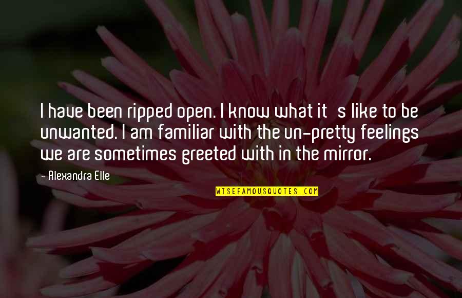 Familiar Feelings Quotes By Alexandra Elle: I have been ripped open. I know what