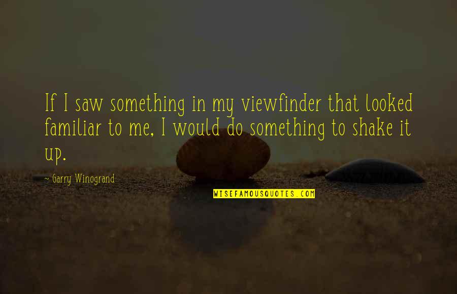 Familiar Quotes By Garry Winogrand: If I saw something in my viewfinder that Familiar Quotes By Garry Winogrand: If I saw something in my viewfinder that