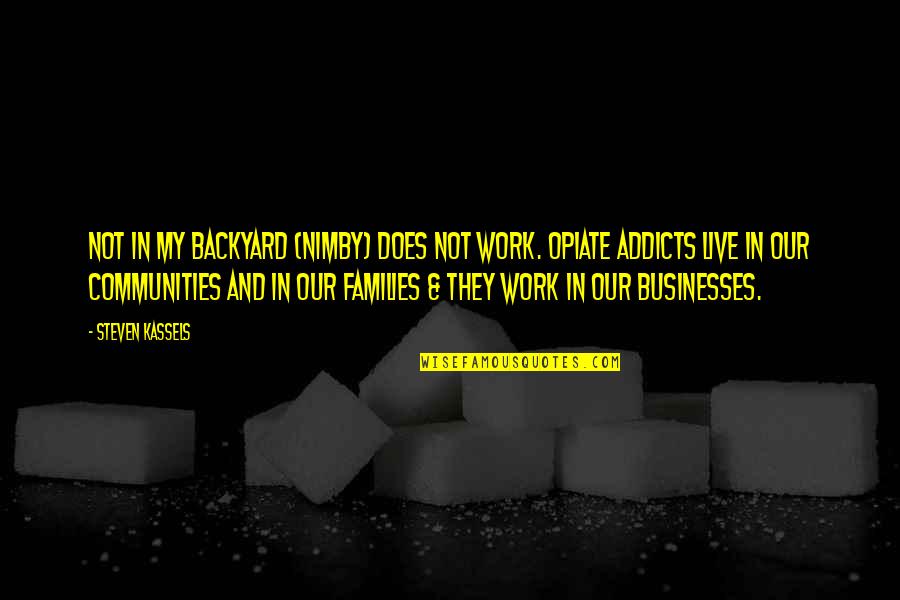 Families And Communities Quotes By Steven Kassels: Not in My Backyard (NIMBY) does not work. Families And Communities Quotes By Steven Kassels: Not in My Backyard (NIMBY) does not work.