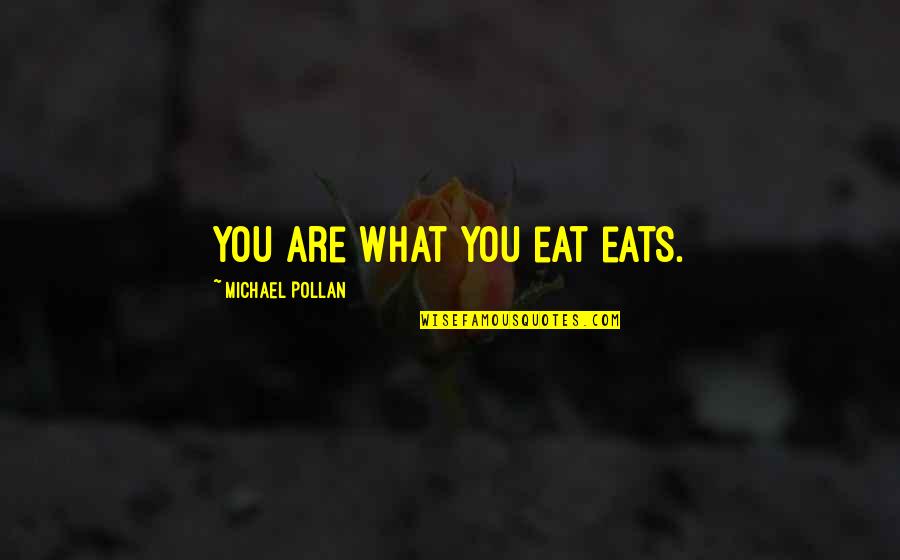 Families And Education Quotes By Michael Pollan: You are what you eat eats.