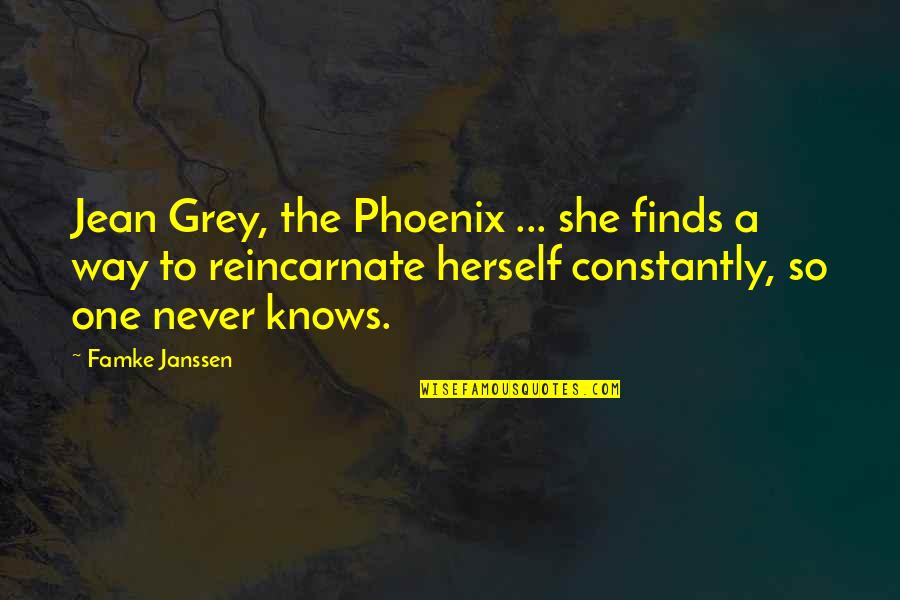 Family And Forgiveness Quotes By Famke Janssen: Jean Grey, the Phoenix ... she finds a