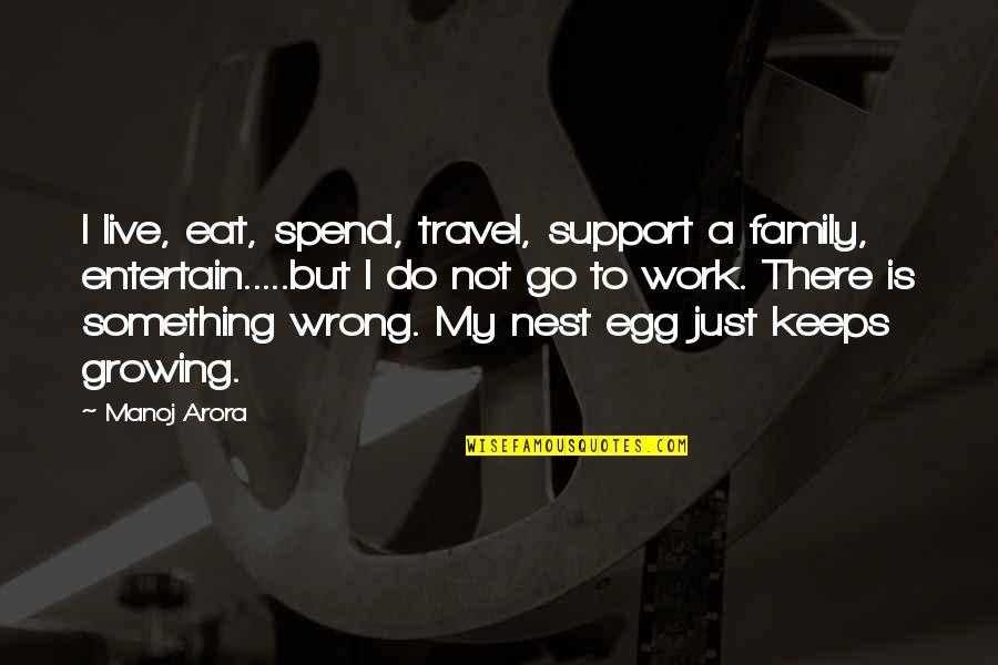 Family And Travel Quotes By Manoj Arora: I live, eat, spend, travel, support a family, Family And Travel Quotes By Manoj Arora: I live, eat, spend, travel, support a family,
