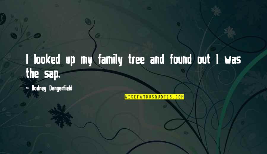 Family And Tree Quotes By Rodney Dangerfield: I looked up my family tree and found