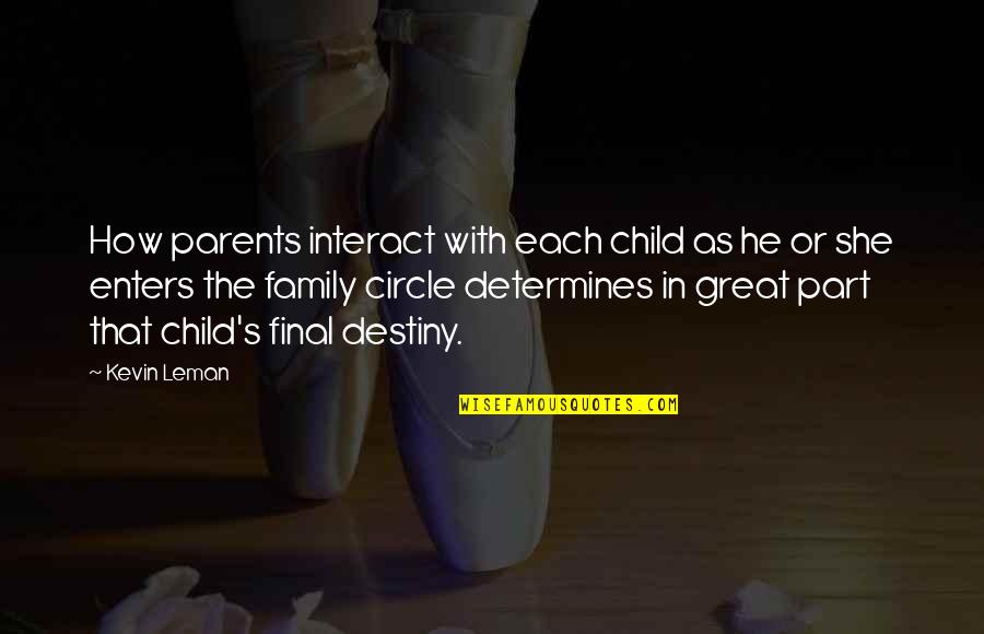 Family As Quotes By Kevin Leman: How parents interact with each child as he