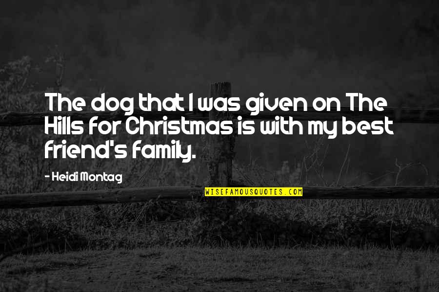 Family At Christmas Quotes By Heidi Montag: The dog that I was given on The