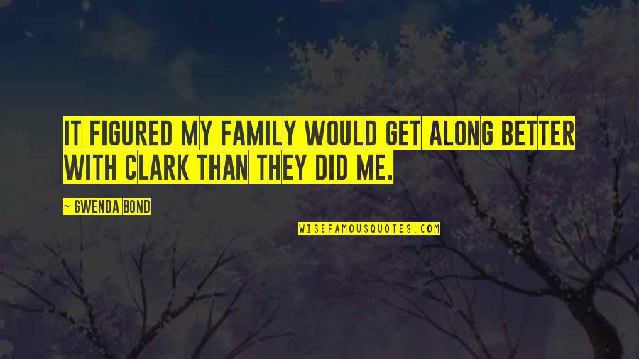 Family Bond And Love Quotes By Gwenda Bond: It figured my family would get along better