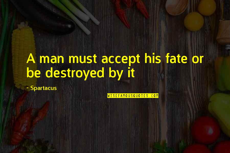 Family Chain Quote Quotes By Spartacus: A man must accept his fate or be