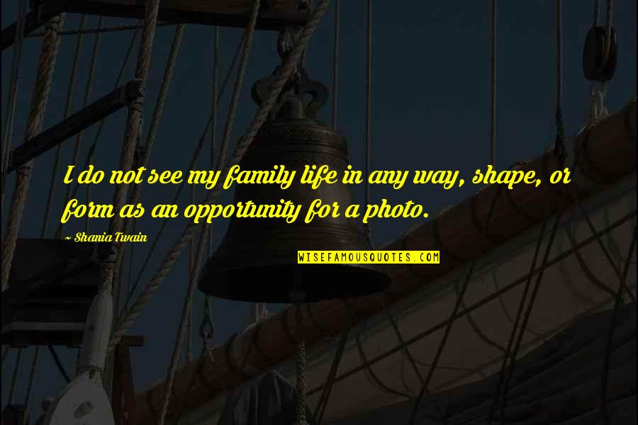Family For Life Quotes By Shania Twain: I do not see my family life in