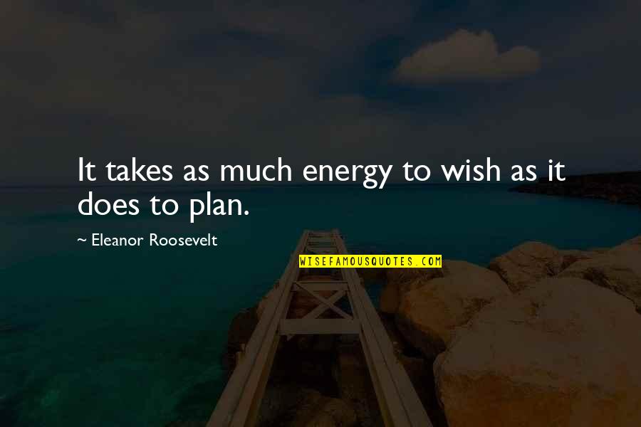 Family Health And Dental Insurance Quotes By Eleanor Roosevelt: It takes as much energy to wish as