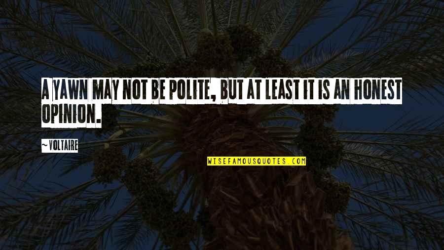 Family Influence Identity Quotes By Voltaire: A yawn may not be polite, but at