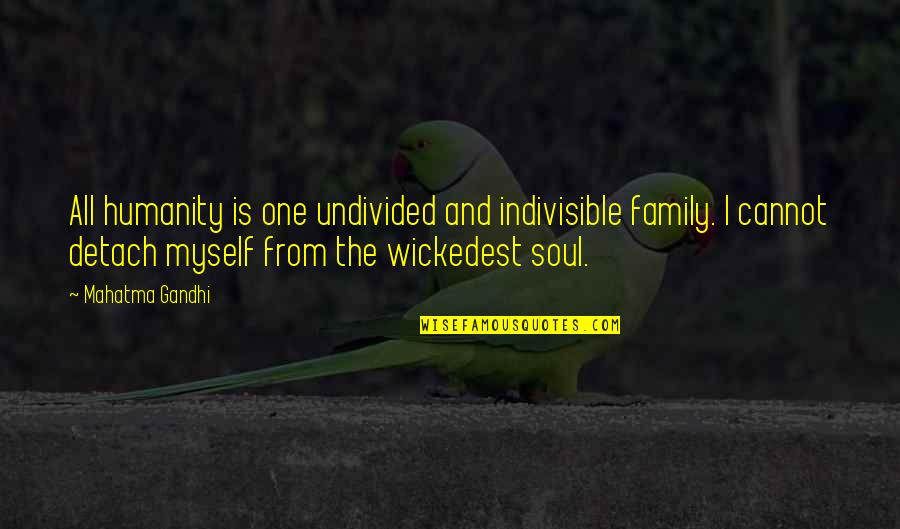 Family Inspiration Quotes By Mahatma Gandhi: All humanity is one undivided and indivisible family.