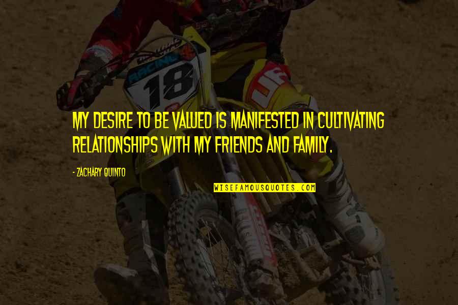 Family Is Friends Quotes By Zachary Quinto: My desire to be valued is manifested in