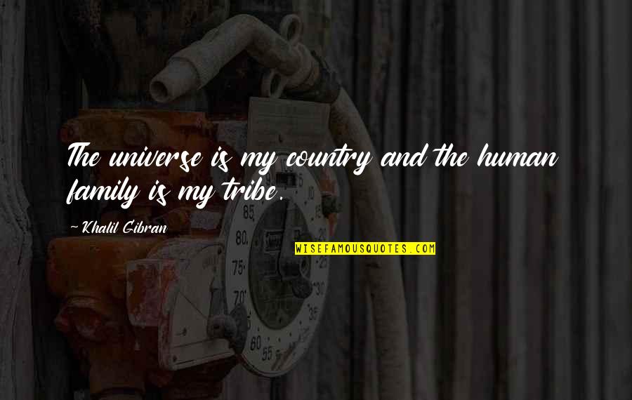 Family Is My Quotes By Khalil Gibran: The universe is my country and the human