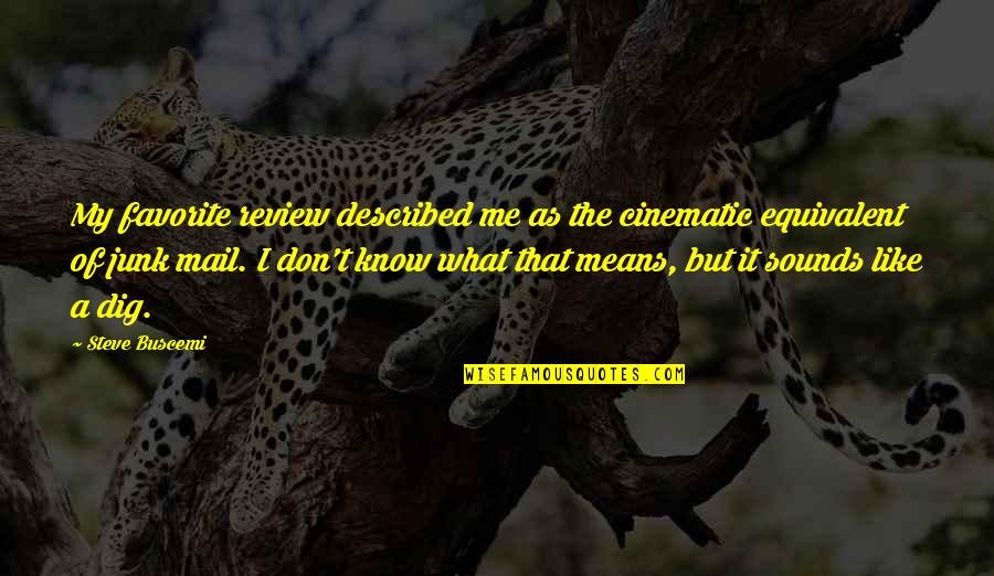 Family Is Not Always Blood Quotes By Steve Buscemi: My favorite review described me as the cinematic Family Is Not Always Blood Quotes By Steve Buscemi: My favorite review described me as the cinematic