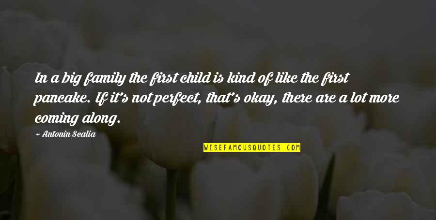 Family Is Not Perfect Quotes By Antonin Scalia: In a big family the first child is