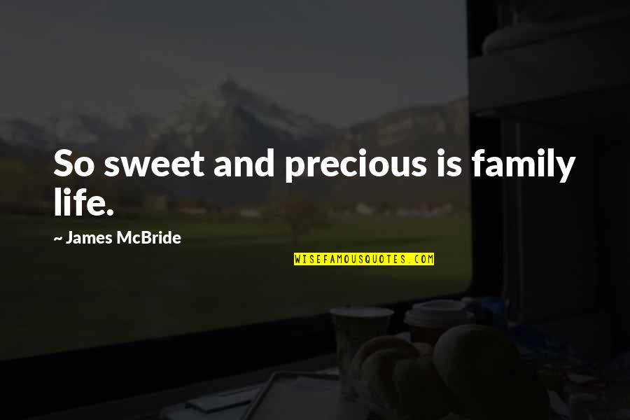 Family Is Precious Quotes By James McBride: So sweet and precious is family life.