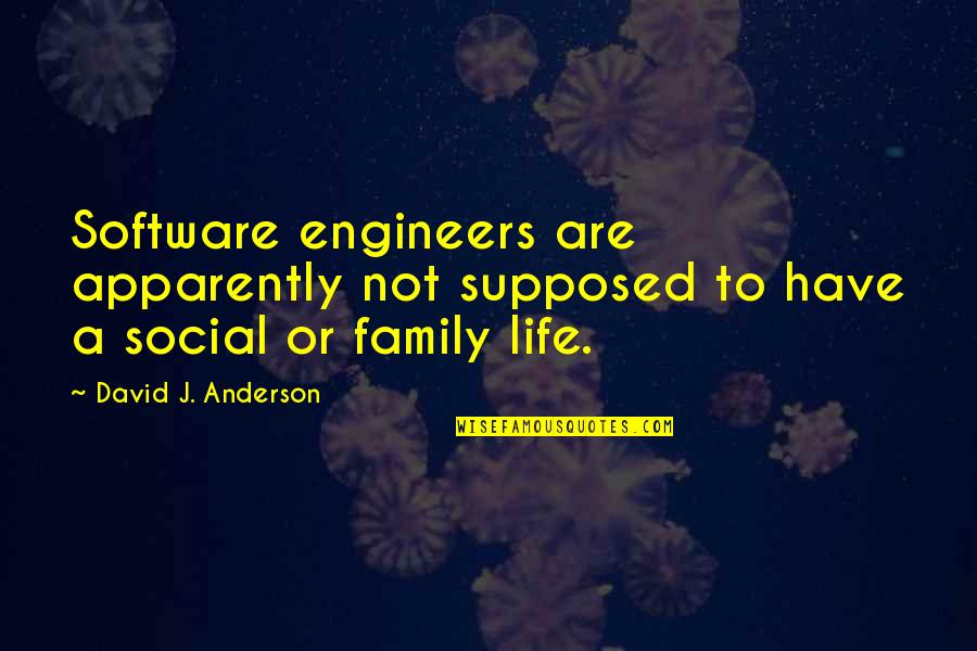 Family Is Supposed To Be There For You Quotes By David J. Anderson: Software engineers are apparently not supposed to have