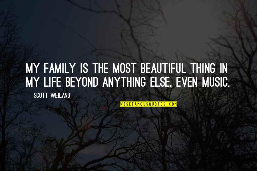 Family Is The Best Thing In Life Quotes By Scott Weiland: My family is the most beautiful thing in